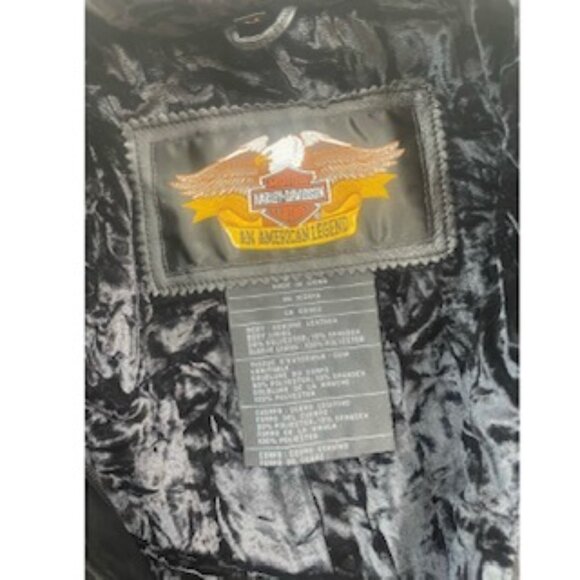 BEAUTIFUL HARLEY DAVIDSON butter Soft Leather Jacket! Velvet Lining! LACES  S/M - Picture 11 of 16